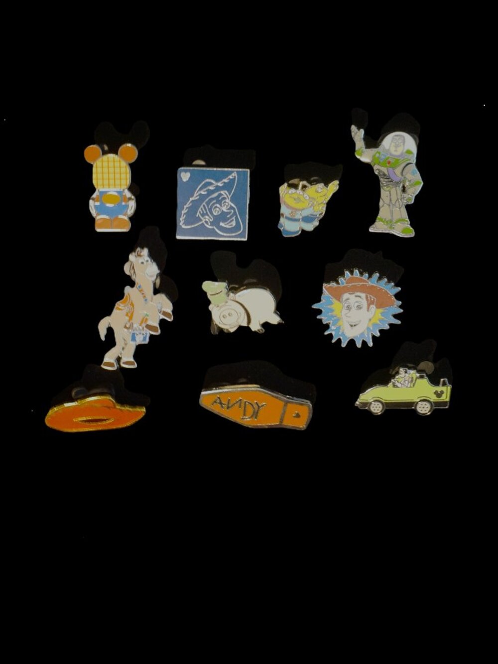Disney Pin Trading 10 Pin Lot Featuring Toy Story Movie Characters (038)